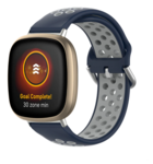 Strap-it® Strap-it Fitbit Versa 3 Sportarmband (Blau / Grau)