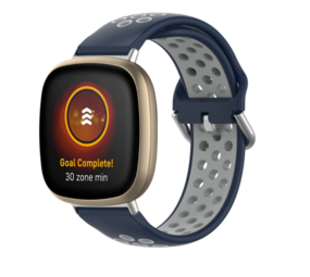 Strap-it® Fitbit Versa 3 Sportarmband (Blau / Grau) Strap-it® Fitbit Versa 3 Sportarmband (Blau / Grau)