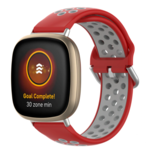 Strap-it® Fitbit Versa 3 Sportarmband (Rot / Grau) Strap-it® Fitbit Versa 3 Sportarmband (Rot / Grau)