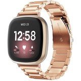 Strap-it® Fitbit Versa 3 Stahlband (Roségold)