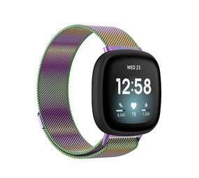 Strap-it® Fitbit Versa 3 Milanese Band (Regenbogen) Strap-it® Fitbit Versa 3 Milanese Band (Regenbogen)