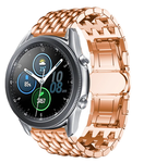 Strap-it® Strap-it Samsung Galaxy Watch 3 45mm Drache Gliederarmband (Roségold)