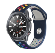 Strap-it® Samsung Galaxy Watch 3 45mm Sportarmband (Dunkelblau / Bunt)
