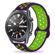 Strap-it® Samsung Galaxy Watch 3 45mm Sportarmband (Lila / Grün)