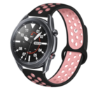 Strap-it® Strap-it Samsung Galaxy Watch 3 45mm Sportarmband (Schwarz / Rosa)
