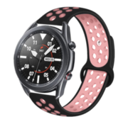 Strap-it® Samsung Galaxy Watch 3 45mm Sportarmband (Schwarz / Rosa)