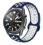Strap-it® Strap-it Samsung Galaxy Watch 3 45mm Sportarmband (Weiß / Blau)