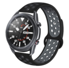 Strap-it® Strap-it Samsung Galaxy Watch 3 45mm Sportarmband (Schwarz / Grau)