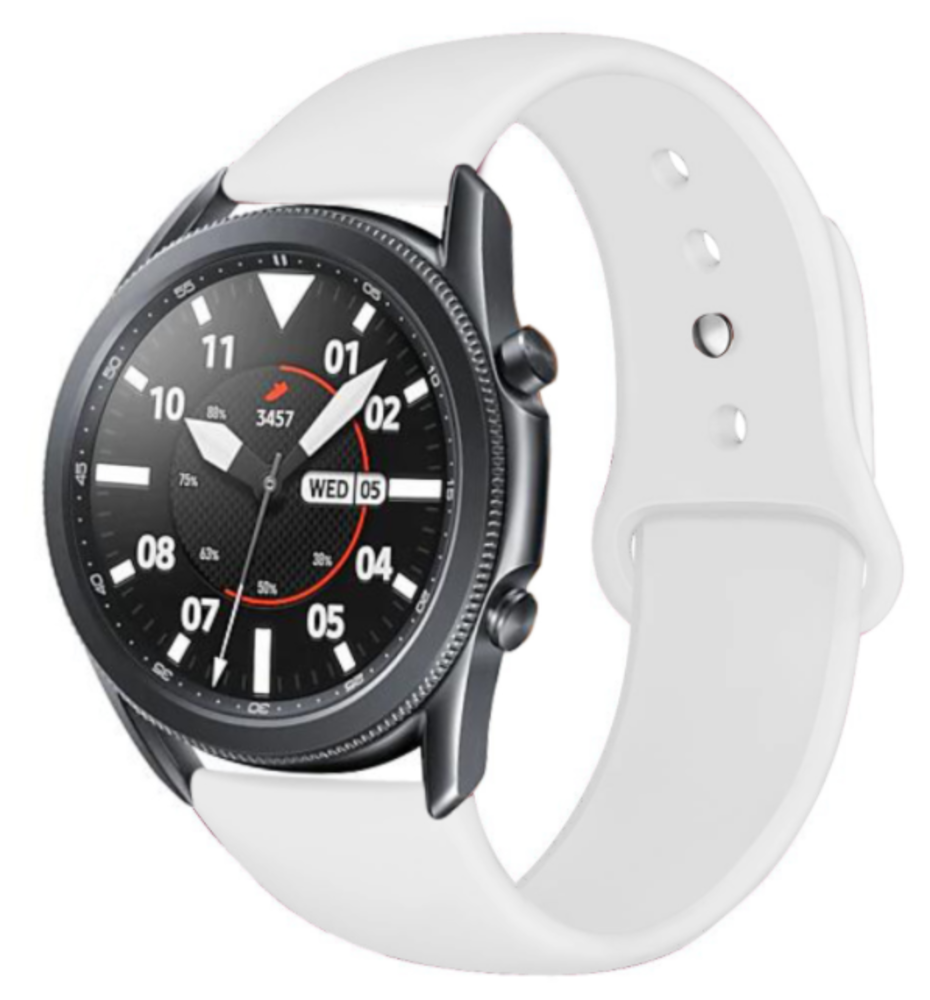Strap-it® Strap-it Samsung Galaxy Watch 3 45mm Sportarmband (Weiß) Strap-it® Strap-it Samsung Galaxy Watch 3 45mm Sportarmband (Weiß)