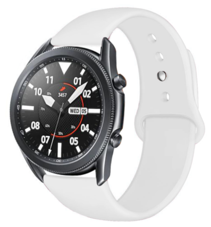 Strap-it® Strap-it Samsung Galaxy Watch 3 45mm Sportarmband (Weiß) Strap-it® Strap-it Samsung Galaxy Watch 3 45mm Sportarmband (Weiß)