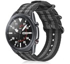 Strap-it® Strap-it Samsung Galaxy Watch 3 45mm Nylon schnallenband (Schwarz / Grau)