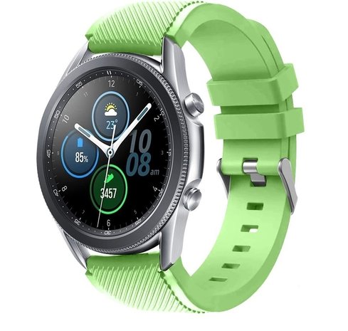 Strap-it® Strap-it Samsung Galaxy Watch 3 45mm Armband Silikon (Hellgrün)