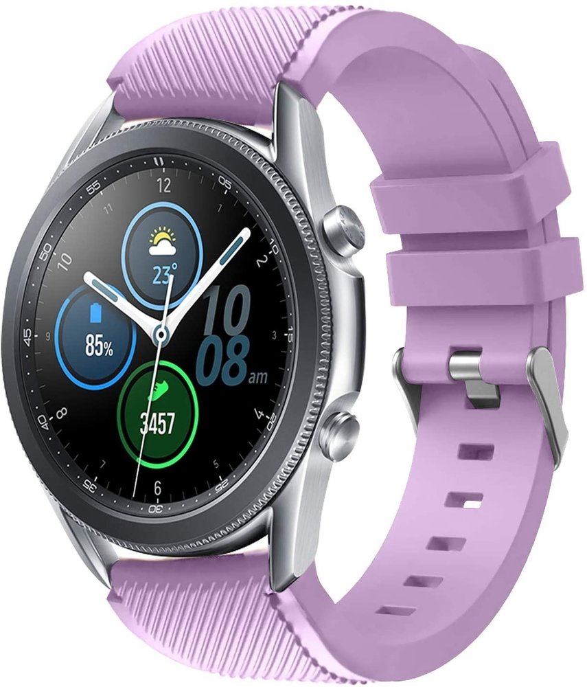 Strap-it® Strap-it Samsung Galaxy Watch 3 45mm Armband Silikon (Lila)