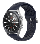 Strap-it® Strap-it Samsung Galaxy Watch 3 45mm Silikonarmband mit Löchern (Dunkelblau)