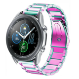 Strap-it® Samsung Galaxy Watch 3 45mm Gliederarmband (Regenbogen) Strap-it® Samsung Galaxy Watch 3 45mm Gliederarmband (Regenbogen)