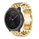 Strap-it® Garmin Vivomove HR Drachenband aus Stahl (Gold)
