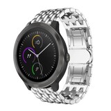 Strap-it® Garmin Vivoactive 3 Stahl Drachenband (Silber) Strap-it® Garmin Vivoactive 3 Stahl Drachenband (Silber)