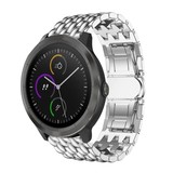 Strap-it® Garmin Vivoactive 4 Drache Gliederarmband - 45mm - Silber Strap-it® Garmin Vivoactive 4 Drache Gliederarmband - 45mm - Silber
