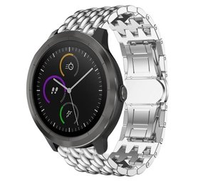 Strap-it® Garmin Vivoactive 4 Drache Gliederarmband - 45mm - Silber Strap-it® Garmin Vivoactive 4 Drache Gliederarmband - 45mm - Silber