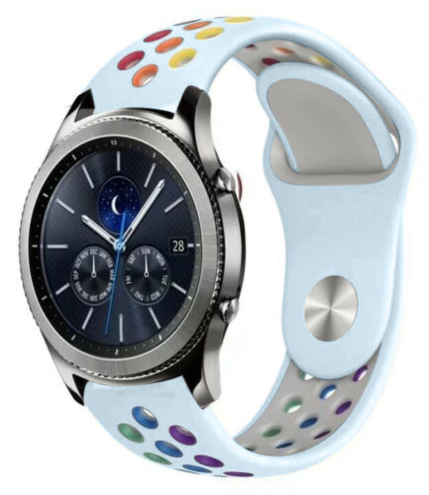 Strap-it® Strap-it Samsung Gear S3 Classic / Frontier Sportarmband (Hellblau Bunt)