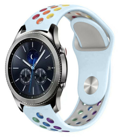 Strap-it® Strap-it Samsung Gear S3 Classic / Frontier Sportarmband (Hellblau Bunt)