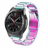 Strap-it® Samsung Galaxy Watch 46mm Gliederarmband (Regenbogen)