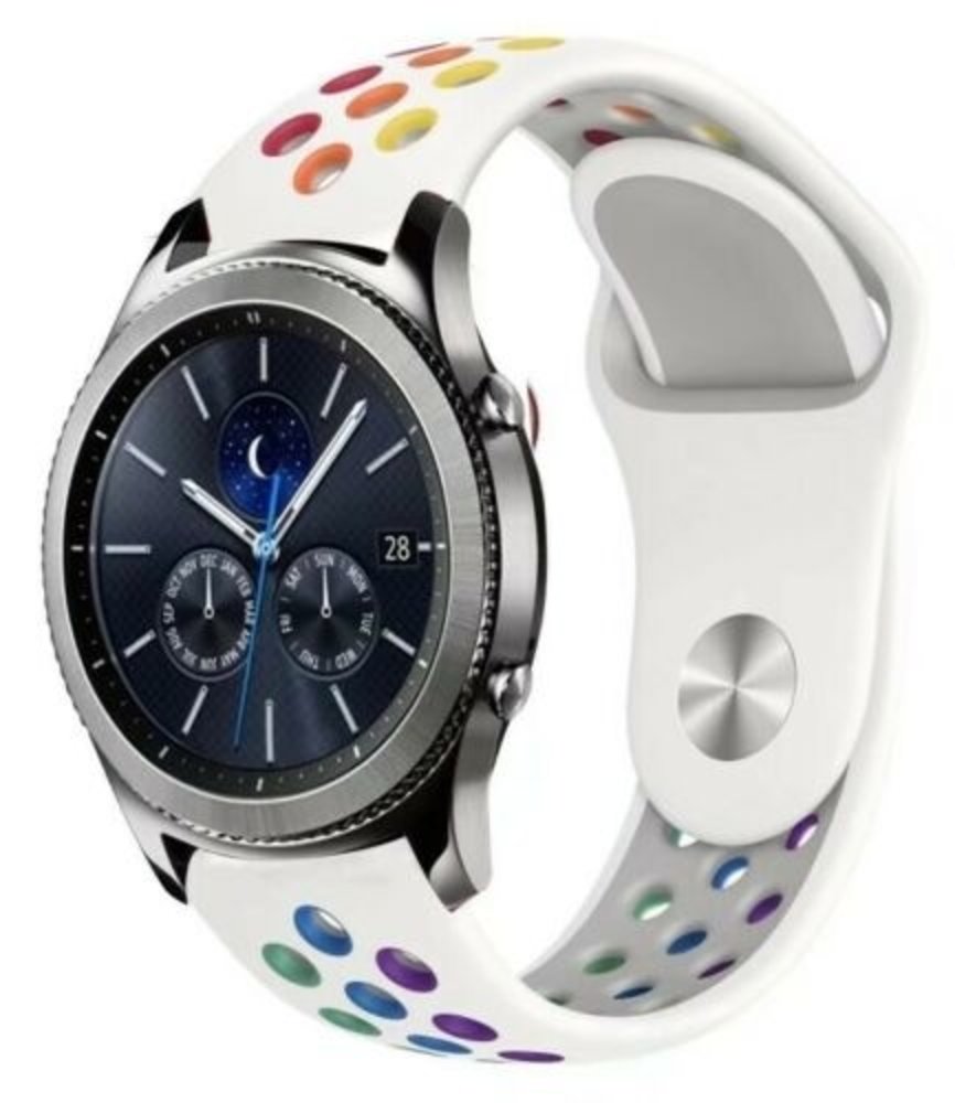 Strap-it® Strap-it Samsung Gear S3 Classic / Frontier Sportarmband (Weiß Bunt)