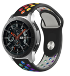 Strap-it® Strap-it Samsung Galaxy Watch 46mm Sportarmband (Schwarz/Bunt)
