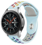 Strap-it® Strap-it Samsung Galaxy Watch 46mm Sportarmband (Hellblau Bunt)