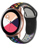 Strap-it® Strap-it Samsung Galaxy Watch Active / Active 2 Sportarmband (Bunt Schwarz)