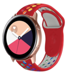 Strap-it® Strap-it Samsung Galaxy Watch Active / Active 2 Sportarmband (Bunt Rot)