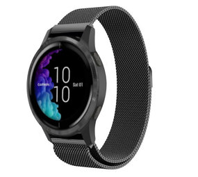 Strap-it® Garmin Venu (SQ) Milanese Armband (Schwarz) Strap-it® Garmin Venu (SQ) Milanese Armband (Schwarz)