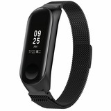 Strap-it® Xiaomi Mi Band 3 / 4 Milanese Armband (Schwarz)