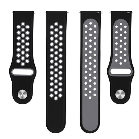 Strap-it® Strap-it Garmin Vivoactive 4s Sportarmband - 40 mm - Schwarz / Grau Strap-it® Strap-it Garmin Vivoactive 4s Sportarmband - 40 mm - Schwarz / Grau