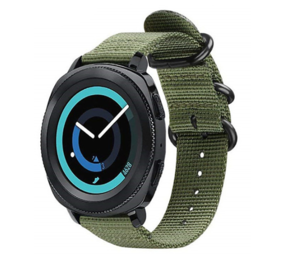 Strap-it® Samsung Gear Sport Nylonschnallenband (Grün)
