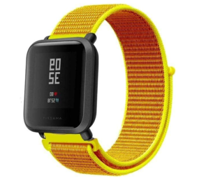 Strap-it® Xiaomi Amazfit Bip Armband Nylon (Hellgelb)