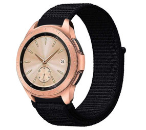 Strap-it® Samsung Galaxy Watch 42mm Armband Nylon (Schwarz) Strap-it® Samsung Galaxy Watch 42mm Armband Nylon (Schwarz)