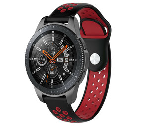 Strap-it® Samsung Galaxy Watch 46mm Sportarmband (Schwarz / Rot) Strap-it® Samsung Galaxy Watch 46mm Sportarmband (Schwarz / Rot)