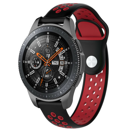Strap-it® Strap-it Samsung Galaxy Watch 46mm Sportarmband (Schwarz / Rot) Strap-it® Strap-it Samsung Galaxy Watch 46mm Sportarmband (Schwarz / Rot)