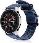 Strap-it® Strap-it Samsung Galaxy Watch 46mm Nylon Schnallenband (Blau)