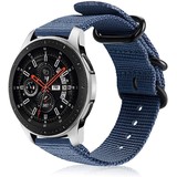 Strap-it® Samsung Galaxy Watch 46mm Nylon Schnallenband (Blau)