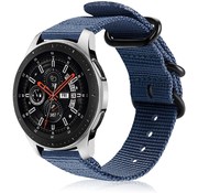 Strap-it® Samsung Galaxy Watch 46mm Nylon Schnallenband (Blau)