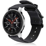Strap-it® Samsung Galaxy Watch 46mm Nylon Schnallenband (Schwarz)