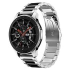 Strap-it® Strap-it Samsung Galaxy Watch 46mm Gliederarmband (Silber / Schwarz)