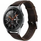 Strap-it® Strap-it Samsung Galaxy Watch 46mm Armband Leder (Dunkelbraun)