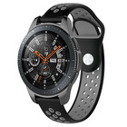 Strap-it® Strap-it Samsung Galaxy Watch 46mm Sportarmband (Schwarz / Grau)