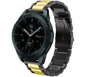 Strap-it® Samsung Galaxy Watch 42mm Gliederarmband (Schwarz / Gold) Strap-it® Samsung Galaxy Watch 42mm Gliederarmband (Schwarz / Gold)