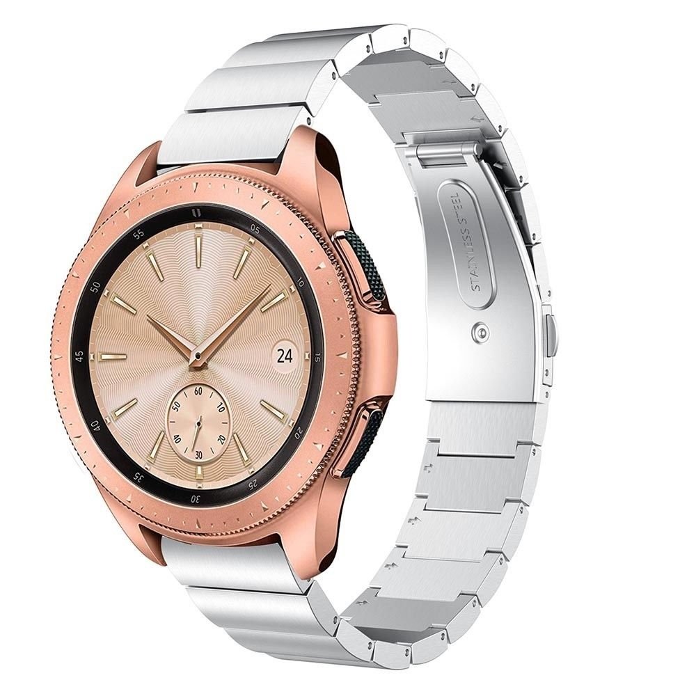 Strap-it® Strap-it Samsung Galaxy Watch 42mm Armband Metall (Silber)