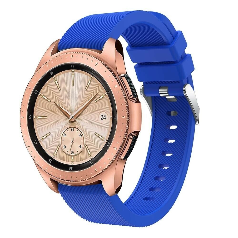 Strap-it® Strap-it Samsung Galaxy Watch 42 mm Armband Silikon (Blau)