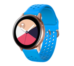 Strap-it® Samsung Galaxy Watch 42mm Armband Silikon mit Löchern (Hellblau) Strap-it® Samsung Galaxy Watch 42mm Armband Silikon mit Löchern (Hellblau)